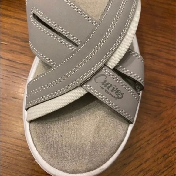 Curves for Women Cross Strap Toning Sandals 7 - Picture 10 of 10